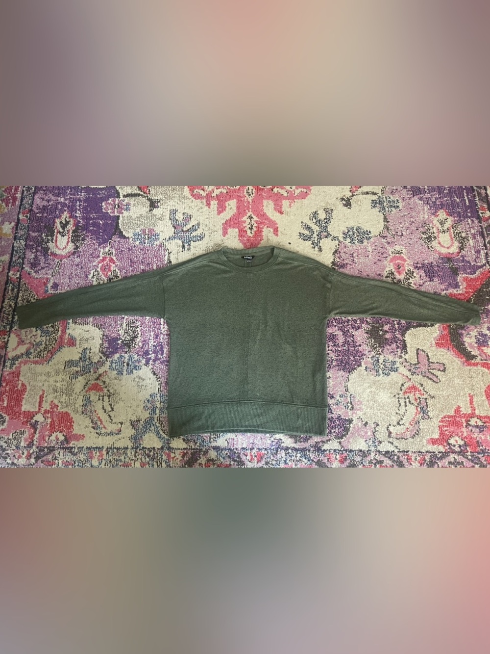 Buffalo David Bitton Olive Green Crewneck Sweater
